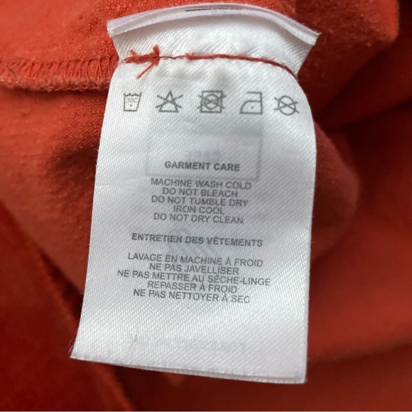 Unisex Orange Cozy Corduroy Button-up Overshirt with Mandarin Collar - Picture 11 of 11